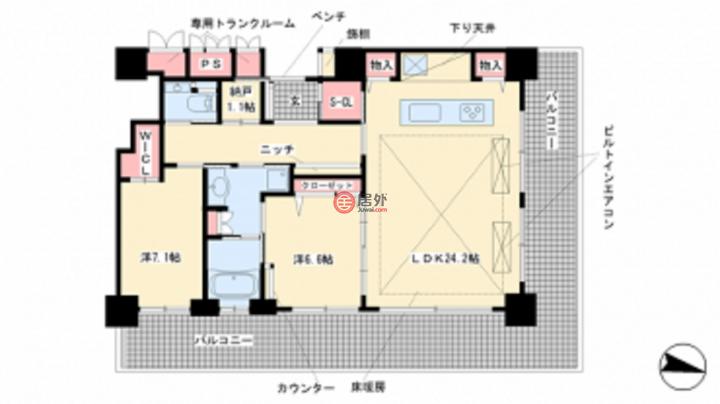 日本2卧1卫的房产