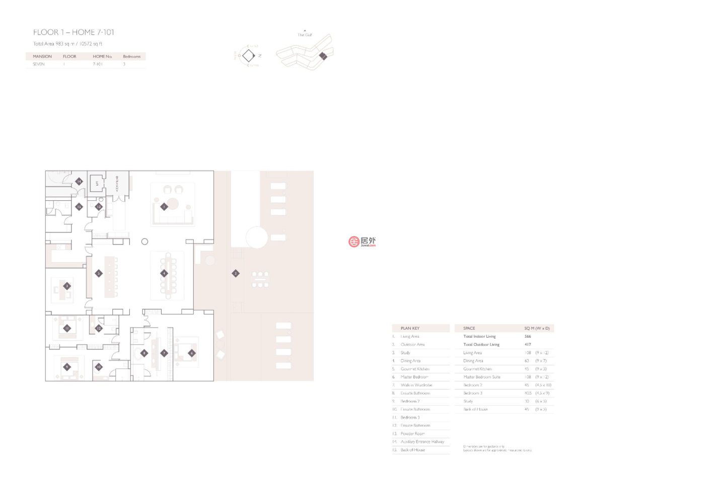 阿联酋迪拜迪拜的公寓，West Crescent，编号48206708