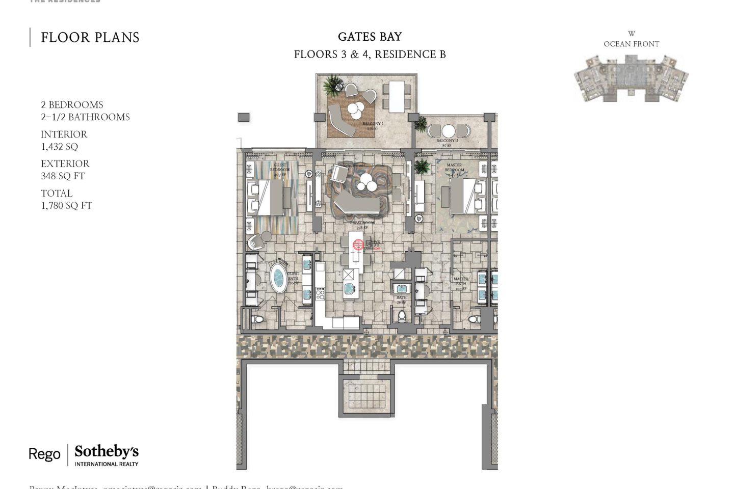 百慕达的公寓，The Residences at St. Regis Bermuda - Gates Bay Unit 3B St. Catherine's Beach，编号51824196